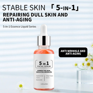 Suero Facial 5 en 1 30ml Antienvejecimiento Reafirmante de la Piel Reductor de Arrugas Ácido Hialurónico Colágeno Proteína Vitamina C E Nicotinamida - Product Image 2