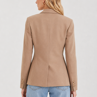 Blazer décontracté pour femmes, manches longues, un seul bouton, veste de costume pour femmes de bureau, fabricant sur mesure