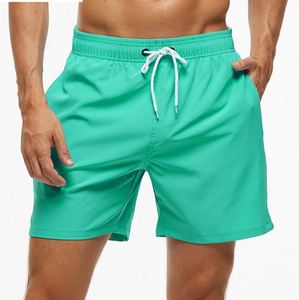 Traje de Baño de Secado Rápido de Alta Calidad para Hombre, Shorts de Surf de Poliéster y Elastano, Diseño Sólido, Tallas Grandes, Venta al Por Mayor - Product Image 1