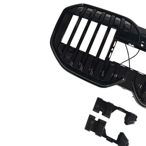 Bmw Car Grille Led Light Glossy Black Single Line Front <b>Bumper</b> Replacement With <b>Clips</b> For 2023 2025 G70 7 Series - Product Image 5
