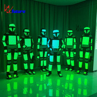 Changement de couleur LED Robot Cosplay Costume scène danseur soldat pour fête nouveauté portant tenue Costume de danse