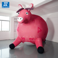 Mascotte géante gonflable en forme d'antilope en flanelle, motif animal de dessin animé
