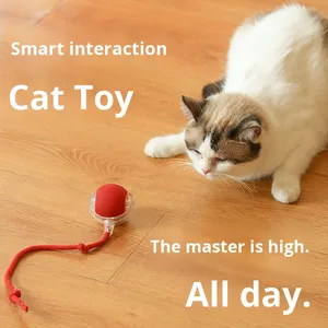 Jouet intelligent pour animaux de compagnie 360 ° jouet de balle intelligent interactif automatique avec corde jouets interactifs pour <span class=keywords><strong>chat</strong></span> et chien chargeur USB balle roulante - Product Image 5