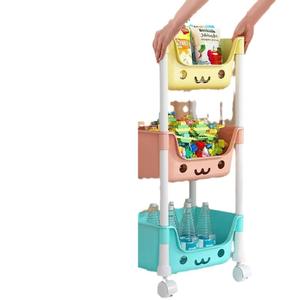 Ensemble de meubles d'organisation de la maison pour enfants étagère avec chariots à tiroirs pour vêtements livres jouets-supports de rangement pour bébés et adolescents - Product Image 5