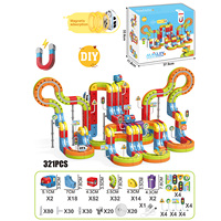 Nuevo Set de 321 Piezas de Pistas Magnéticas Flexibles para Coches de Carreras, Juguete de Tren Pequeño de Ensamblaje DIY con Levitación para Niños de 5 a 7 Años
