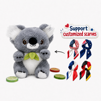 Boneka Koala Besar Lucu, Mainan Hewan Isi Lembut Super Empuk dengan Bordir Mata, Pereda Stres, Hadiah Ulang Tahun untuk Anak-Anak