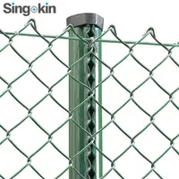Haut standard t post utilisé 6 pieds en plastique galvanisé gi diamant chaîne lien clôture tissu barrière de sécurité maille rouleaux kenya