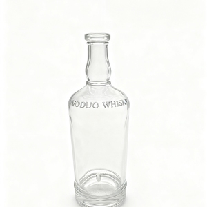 Bouteilles de liqueur <span class=keywords><strong>en</strong></span> <span class=keywords><strong>verre</strong></span> vides uniques pour la collecte <span class=keywords><strong>d</strong></span>'<span class=keywords><strong>eau</strong></span> Tequila Brandy pour le stockage Couverture pour la manipulation de <span class=keywords><strong>surface</strong></span> <span class=keywords><strong>d</strong></span>'estampage à chaud de fruits - Product Image 2
