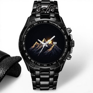 Lịch Đồng hồ đeo tay xu hướng thời trang Hỗ trợ tùy chỉnh * Tối thiểu một mảnh * Mặt số lớn nam dây đeo bằng thép đồng hồ thạch anh Nam - Product Image 3