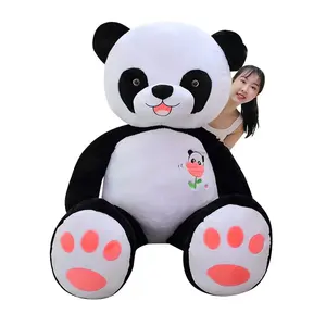 Brinquedo de pelúcia grande panda macio para acompanhar o bebê, brinquedo de pelúcia de pelúcia para presentes de meninas e crianças