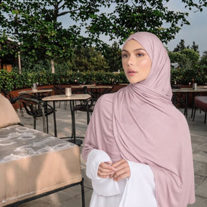Hijab en coton arabe de haute qualité de Yibaoli, 29 couleurs, 60 cm, 170 cm, respirant, jersey pour l'été, châle - Product Image 3