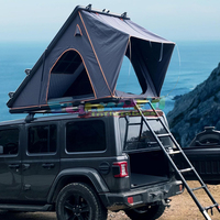 Camping en plein air étanche 4 personnes suv tente de toit en alliage d'aluminium tente de toit à coque rigide triangulaire