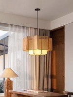 Luminaire suspendu en rotin tressé de style japonais Wabi-sabi, design nuage de pierre créatif, pour salon zen, restaurant, lustre pour la maison