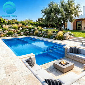 <span class=keywords><strong>Piscina</strong></span> Swim Spa da Esterno Inground su Misura Modulare di Grandi Dimensioni, 8m, con Jacuzzi, in Fibra di Vetro, Produzione Diretta - Product Image 5