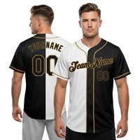 Jaket Baseball Lengan Pendek Pria Baru Dua Warna Kustom, Campuran Poliester/Katun, Cepat Kering 180g, Cetak Digital 3D