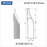 HRK ATOM Serie Wolframkarbid-Klinge Oszillierendes Schneidmesser für ATOM CNC-Schneidemaschine 30774 Ohne Garantie