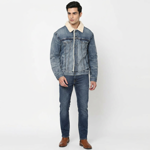 Best Quality All Colors & Sizes Men's Jeans <b>Jacket</b> New Design Cheap Price Inner <b>Lining</b> <b>Fleece</b> Men's Jeans <b>Jacket</b> - Product Image 1