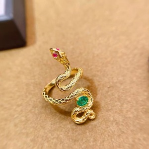 Độc Đáo Và Cá Nhân Thiết Kế Rắn Đồ Trang Sức Nhẫn Bạc 925 Handmade Với Ngọc Tự Nhiên Đá Quý Trang Sức Nhẫn Unisex - Product Image 4