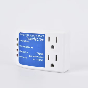 Protector de voltaje de dos enchufes de estilo americano con luz indicadora para protección de voltaje doméstico contra sobretensiones - Product Image 3