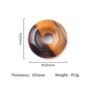 20mm all'ingrosso pietra preziosa naturale ciondoli di cristallo ciambella, Gogos ciondolo in pietra per fai da te creazione di gioielli - Product Image 6