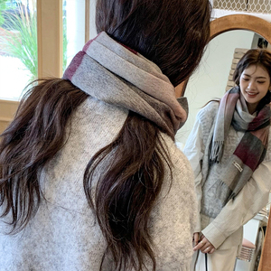 Korean Style Pashmina <strong>Shawl</strong> Scarf Women Cashmere Custom Scarves Woman <strong>Wool</strong> Scarf - Product Image 6