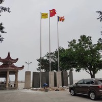 Mât de drapeau en aluminium conique pour extérieur, longueur OEM, pour jardin, villa, hôtel et projets de construction