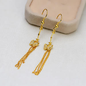 S925 Silver Bow <b>Small</b> <b>Dangle</b> <b>Earrings</b> for Women 5-5.5 Pearl DIY Jewelry Accessories with Empty Tray 1115 - Product Image 2