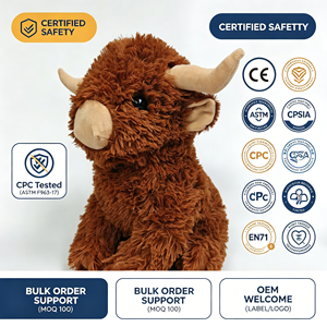 Adorable peluche <span class=keywords><strong>vache</strong></span> des Highlands, mignonne poupée en peluche shaggy de <span class=keywords><strong>vache</strong></span> des Highlands écossaise pour cadeau de baby shower et décoration de chambre - Product Image 4