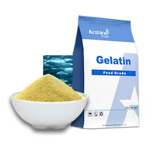 Halal-Gelatin Vegan Edible Animal Gelatin Glue Food Grade Unflavored Halal Flour Bovine Bloom 250 Gelatin Powder