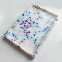 Feuille HDPE enveloppante colorée, contenant isolé, 1 pièce, pour faire un plateau à bibelots/porte-ustensiles/pièce de centre de table/dessous de verre