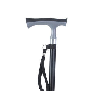 Bastón de Aleación de Aluminio de Fábrica con Luces LED, Plegable y Ajustable, Color Negro, para Apoyo al Caminar de Personas Mayores - Product Image 3