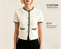 Cardigan en tricot boutonné pour femme, en fil fantaisie texturé doux, fournisseur d'usine OEM ODM, mélange de coton de haute qualité