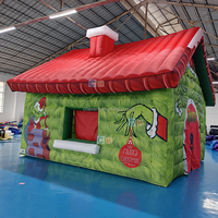 Cabane de Noël gonflable, tente de Noël gonflable pour l'extérieur, décoration de jardin pour fête, grotte pour événement festif