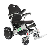 Fauteuil roulant électrique en aluminium léger et luxueux, pliable en 3 secondes, fourni directement par l'usine JBH, avec une capacité de 200 kg