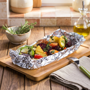 Papier aluminium gris PiOluklu, qualité alimentaire, emballage de haute qualité, durable, résistant à la chaleur, rouleau personnalisé pour la cuisine et la restauration - Product Image 2