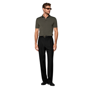 Polo in Cotone e Seta di Lusso per Uomo, Anti-Pilling, Elegante e Casual, Personalizzabile con Logo OEM - Product Image 3