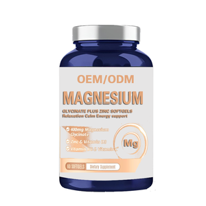 Suplemento <span class=keywords><strong>de</strong></span> Glicinato <span class=keywords><strong>de</strong></span> <span class=keywords><strong>Magnesio</strong></span> con Ingredientes Personalizados OEM/ODM, 400 mg <span class=keywords><strong>de</strong></span> <span class=keywords><strong>Magnesio</strong></span> con <span class=keywords><strong>Zinc</strong></span>, Vitaminas B6, C <span class=keywords><strong>y</strong></span> D3 en Cápsulas <span class=keywords><strong>de</strong></span> Gel Suave - Product Image 2