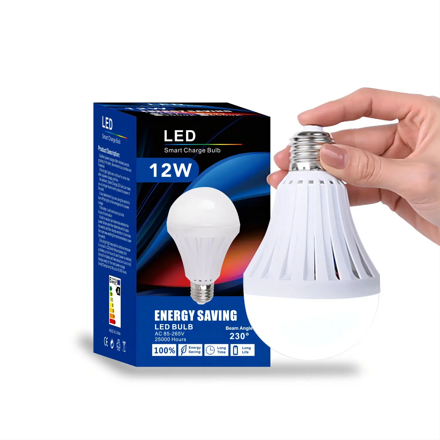 Hotsale AC85-265V charge automatique 5w 7w 9w 12w E27 lumière LED d'urgence Rechargeable intelligente/lampe à LED/lumière de secours