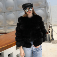 Manteau en fourrure de renard véritable, tendance, luxe, pour femmes