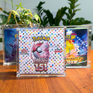 TCG Usine En Gros Japon Aimant Fort Acrylique Japonais Pokemon Cartes Booster Boîte Vitrine Avec Coins Ronds - Product Image 3