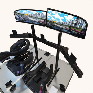 Support de sol personnalisé en alliage d'aluminium 6063 soudé pour triple moniteur, bras de suspension pour cockpit de simulation de course automobile - Product Image 3