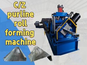 <span class=keywords><strong>Machine</strong></span> de fabrication de profilés en acier structurel CZ entièrement automatique contrôlée par PLC avec moteur haute puissance et roulement pour les poutres de toit - Product Image 4