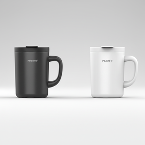 Tasse de bureau personnalisée PINKAH 350ML/12oz, en acier inoxydable, isotherme, anti-fuite, pour thé et café, avec poignée, à emporter - Product Image 2