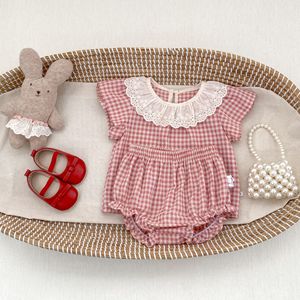 Conjunto de Ropa de Verano PP2026 para Bebés <span class=keywords><strong>y</strong></span> Niños Pequeños, Camisa a Cuadros Rosa con Pantalones, 2 Piezas, Venta al Por Mayor - Product Image 5