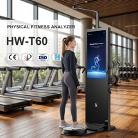 Kiosque d'évaluation de la santé tout-en-un LEKA HW-T60 en acier avec écran LCD pour les salles de sport (personnalisable)