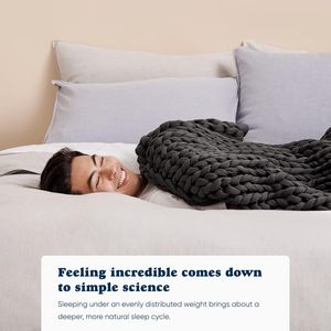 <span class=keywords><strong>Couverture</strong></span> <span class=keywords><strong>lestée</strong></span> tricotée à la main pour adultes, tricot épais, durable, respirante, rafraîchissante, lavable en machine, gris Asteroid, <span class=keywords><strong>15</strong></span> lb - Product Image 4