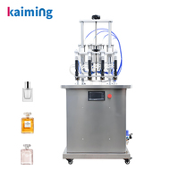 Machine de remplissage indépendante à quatre têtes 1ML, faible bruit, pour flacons en verre et en plastique de parfum, cosmétiques, alcool, eau pure
