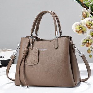 Sac fourre-<span class=keywords><strong>tout</strong></span> grande capacité pour femme en cuir PU, couleur unie, sac à bandoulière décontracté, nouveau style, sac quotidien avec fermeture éclair - Product Image 3