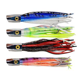 Esca da Pesca Hunt House Big <span class=keywords><strong>Game</strong></span> con Testa in Metallo Ramato e Gonna <span class=keywords><strong>di</strong></span> Calamaro, 21cm 105g 110g, Esca Morbida per Pesca a Traina - Product Image 1