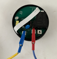 Controlador de Calentador de Toallas Eléctrico Programable con Pantalla Digital Táctil Redonda Negra de 42 mm 45 mm, 30-70 Grados Celsius, Temporizador de 9 Horas
